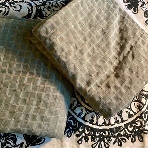 Sheer Sage Checked Martha Stewart Panel Curtains